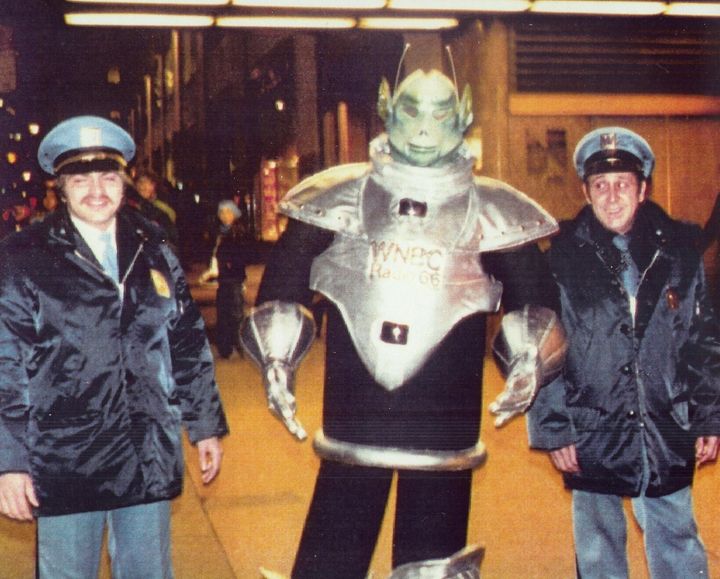 When Lee Speigel began NBC Radio's "Edge of Reality" in 1982, he was initially billed only as "The Alien" as a promotional stunt. His costume was designed by the same team that created "The Coneheads" sketches on "Saturday Night Live."