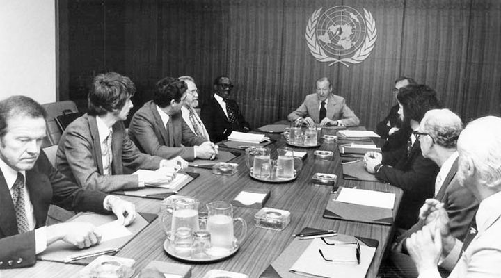 On July 14, 1978, Lee Speigel brought together a group of military, scientific and psychological experts to meet with United Nations Secretary-General Kurt Waldheim along with other U.N. officials.