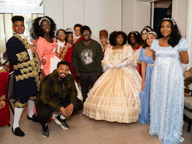 Amechi, Olander, Nana, Ellem, Calli, Khari, Mercedes, Eva, Min, Aimony, Marina, Issys and Neriah pose for a group photo before HSA's 60th Anniversary Gala held at Manhattan's Ziegfeld Ballroom in New York on Monday, May 20, 2024.