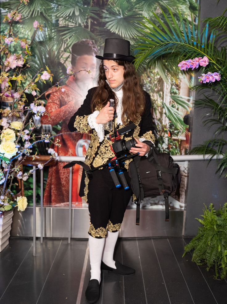 Student Logan is shown after getting ready for HSA's 60th Anniversary Gala held at Manhattan's Ziegfeld Ballroom in New York on Monday, May 20, 2024.