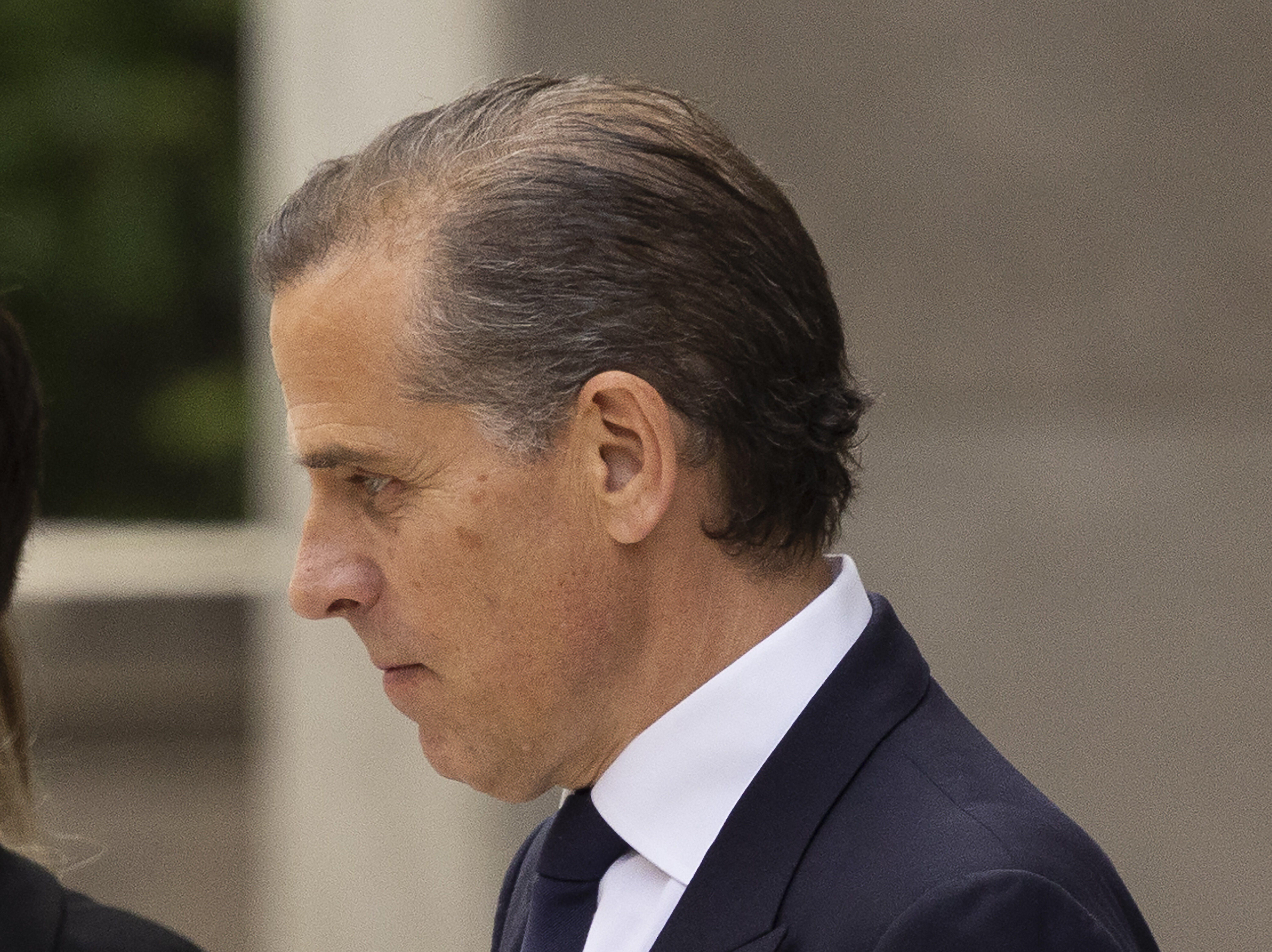 Hunter Biden, son of President Joe Biden, leaves the J. Caleb Boggs Federal Building in Wilmington, Delaware, on Tuesday after a jury found him guilty of three federal gun crimes.