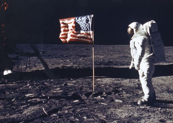 Astronaut Edwin E. Aldrin Jr. poses for a photograph on the moon's Sea of Tranquility in 1969. The cave was found at the Sea of Tranquility, just 250 miles from Apollo 11's landing site.