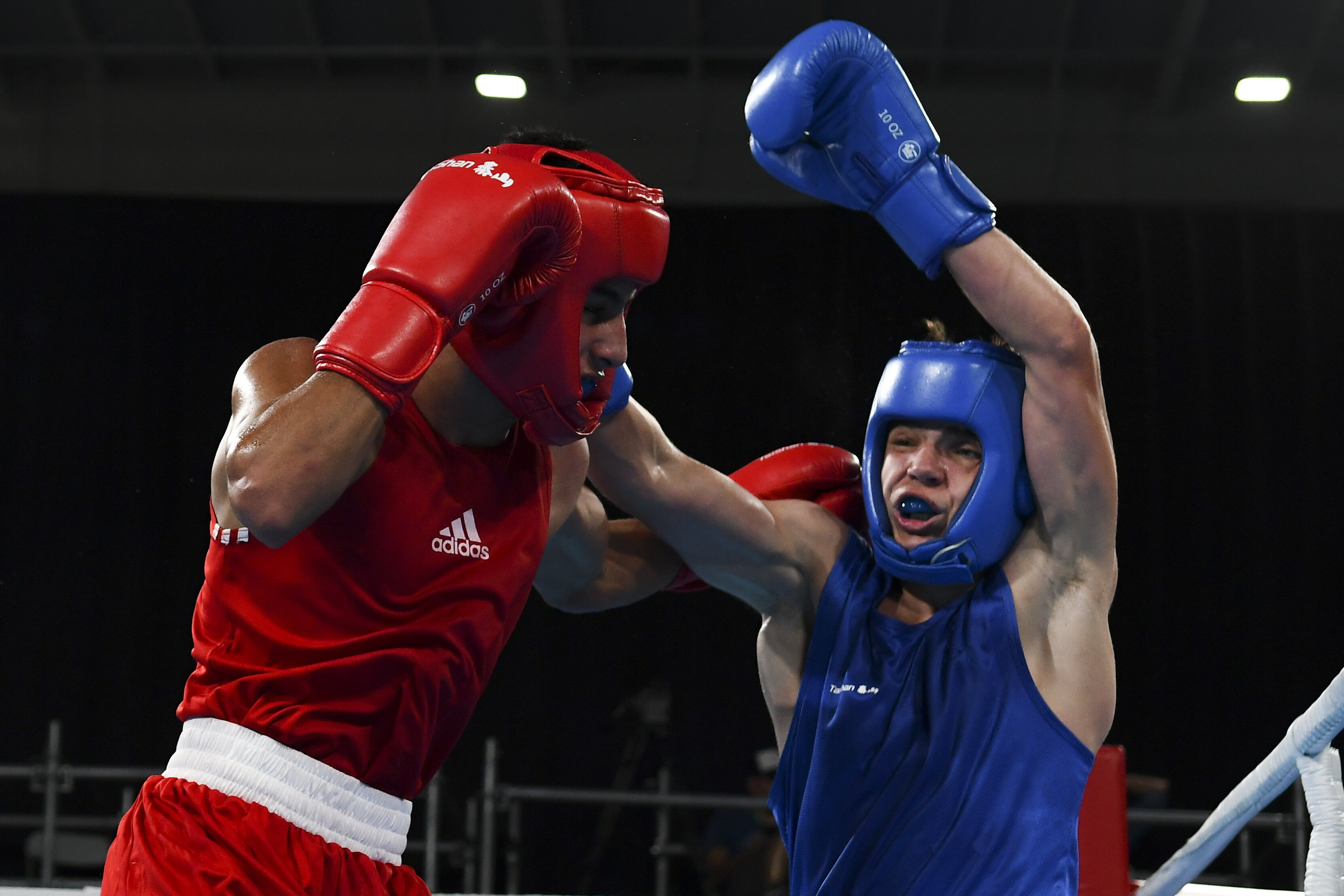 Ukraine's Maksym Halinichev, right, competing at the 2018 Youth Olympic Games in Argentina.