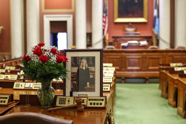 Above, a memorial for slain State Rep. Melissa Hortman. Can recent lawmakers' shootings be a wake-up call for stopping data brokers? Experts hope what happened last weekend leads to lasting change.