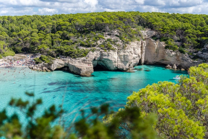 The beaches of Menorca, Spain, are just as beautiful as the more crowded beaches of Mallorca.